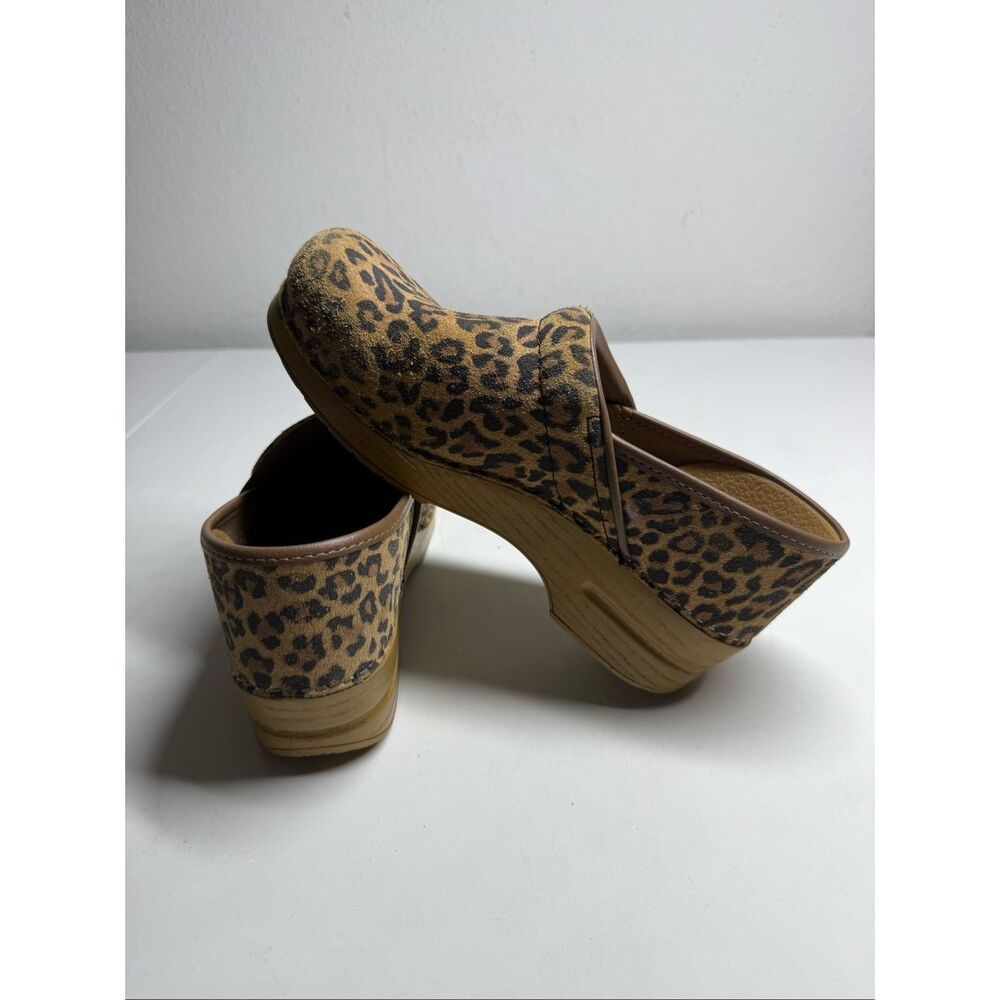 Dansko Leopard Print Clogs in Brown - Picture 11 of 16